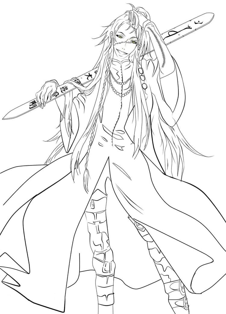 Coloriage Grelle Sutcliff dans Black Butler