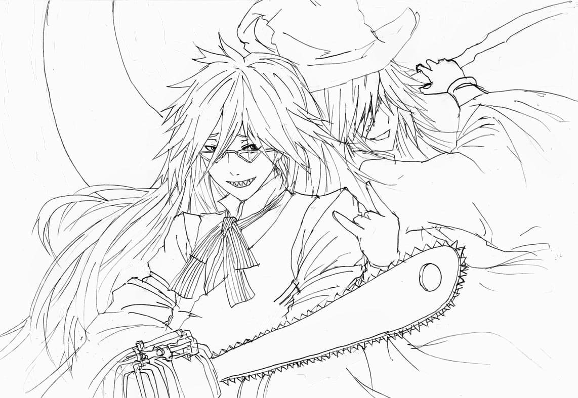 Coloriage Grelle Sutcliff et Undertaker
