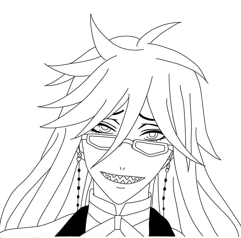 Coloriage Grelle Sutcliff sourit