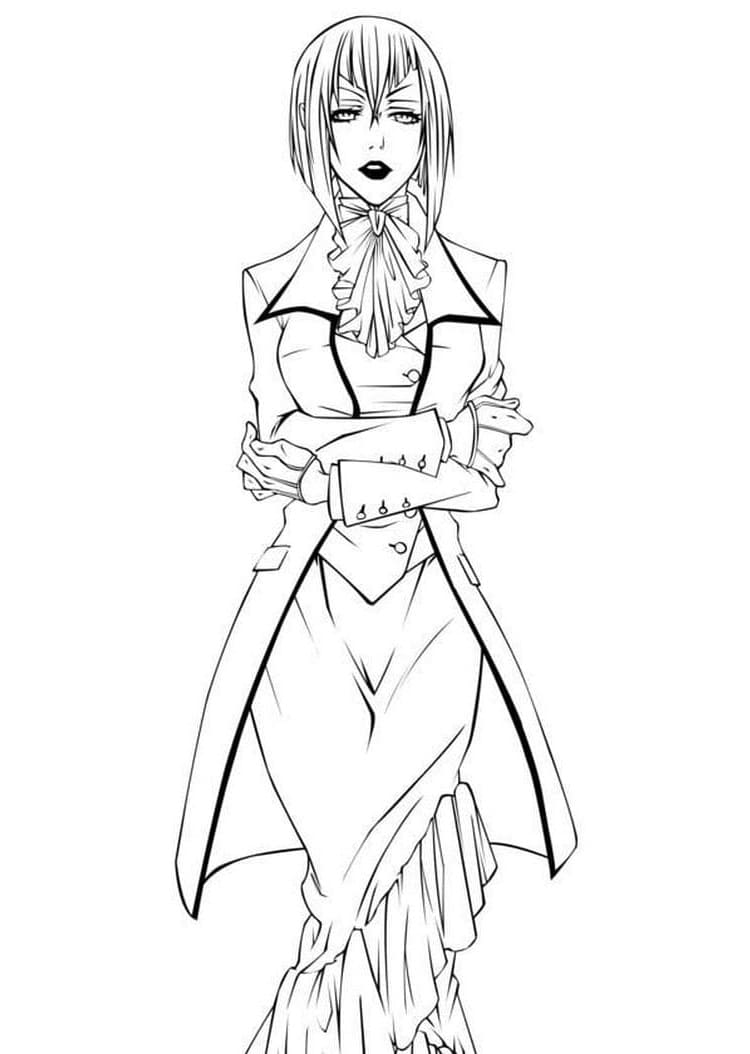Coloriage Madam Red de Black Butler