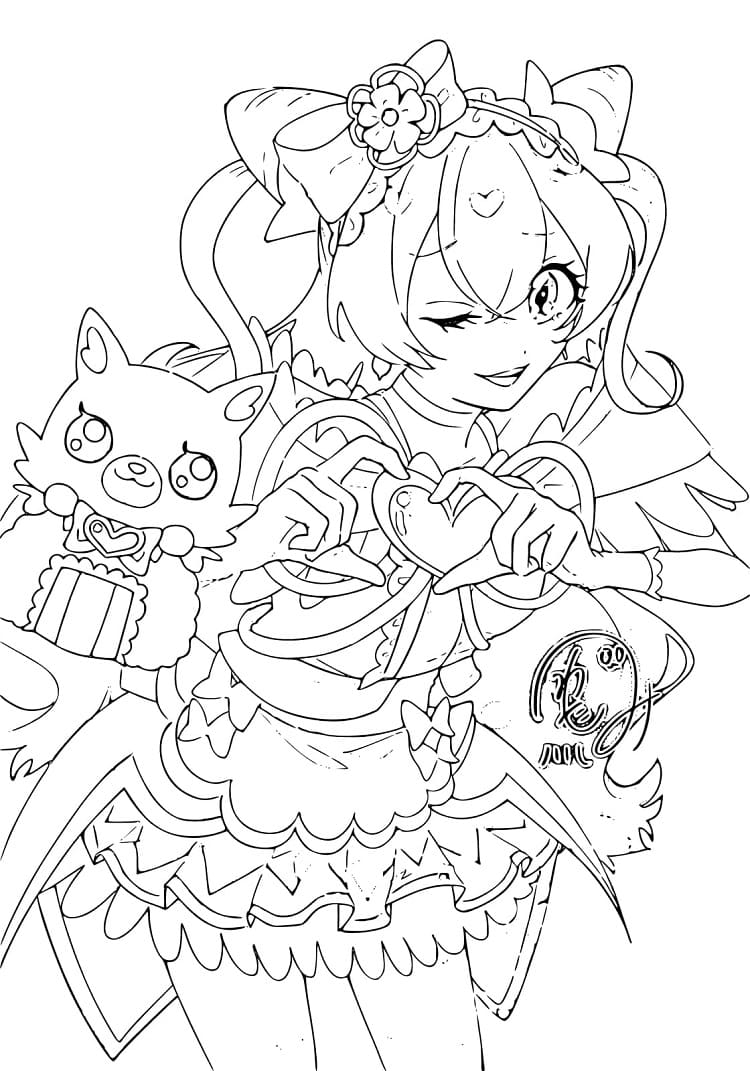 Coloriage Mignonne Nagomi Yui