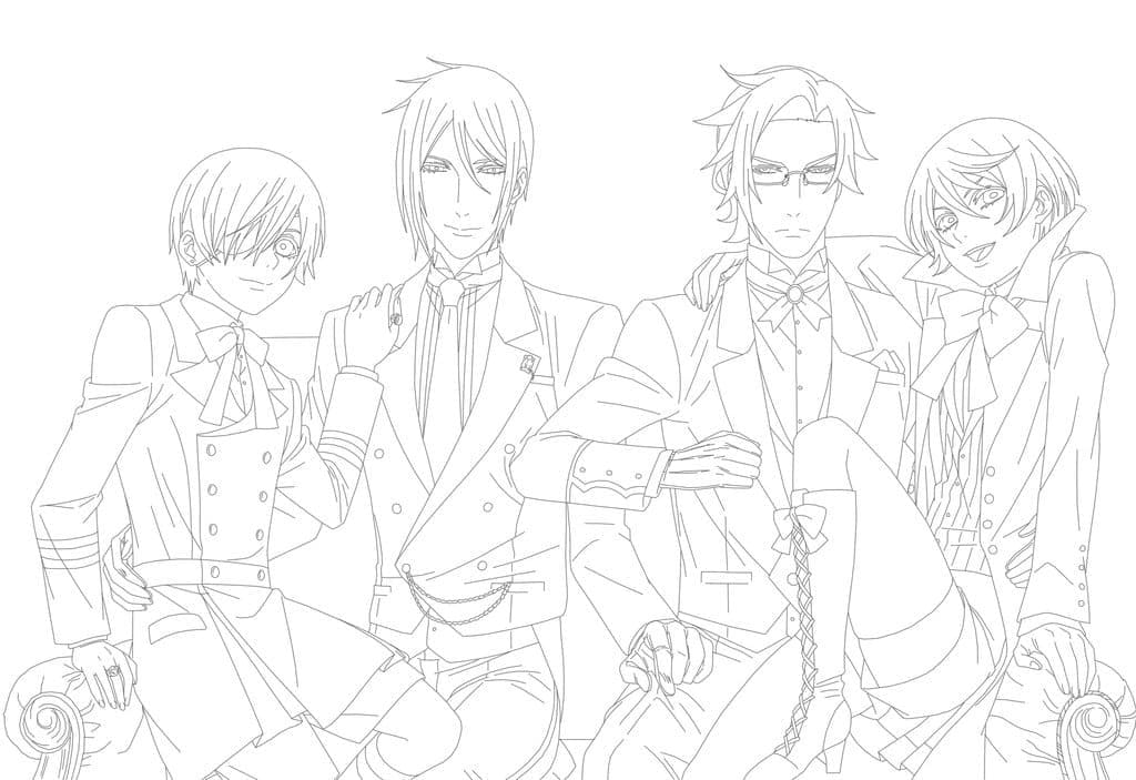 Coloriage Personnages de Black Butler