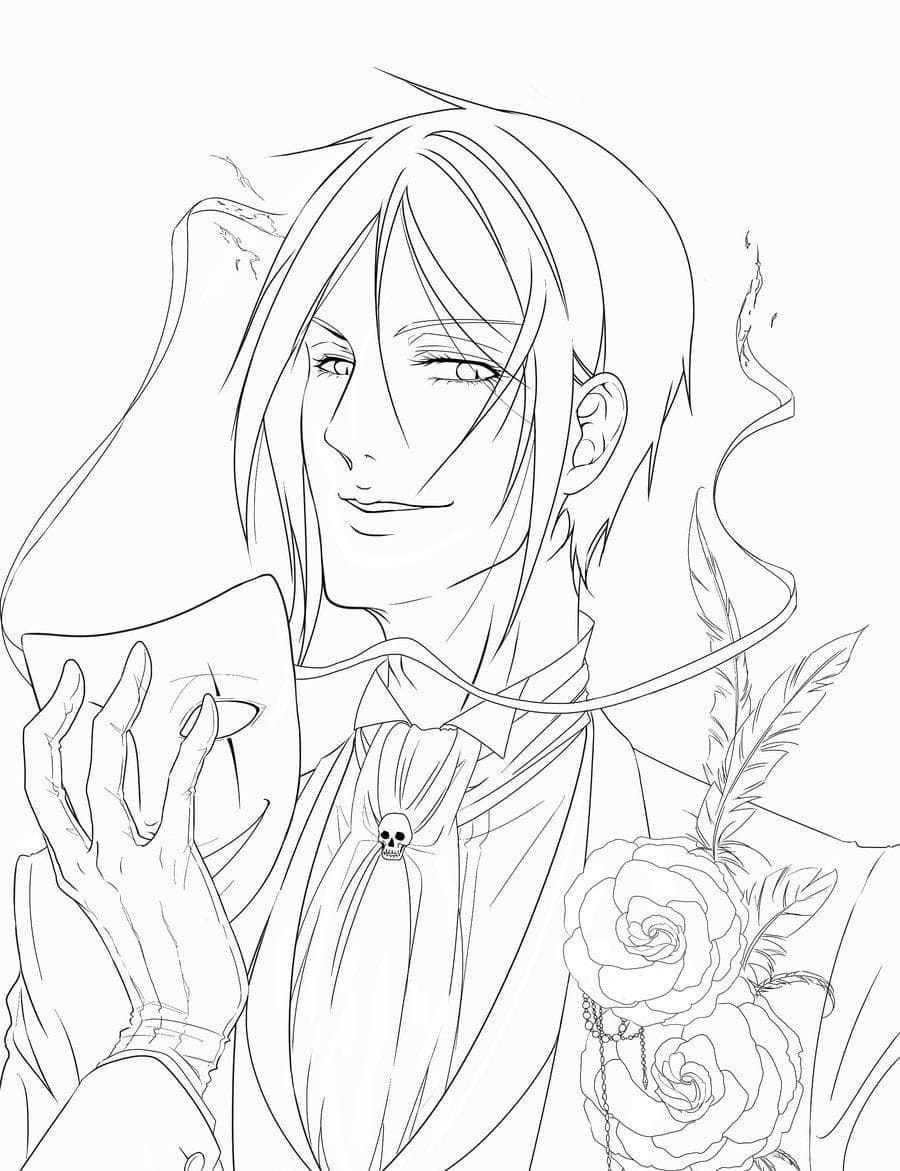 Coloriage Sebastian Michaelis de Black Butler