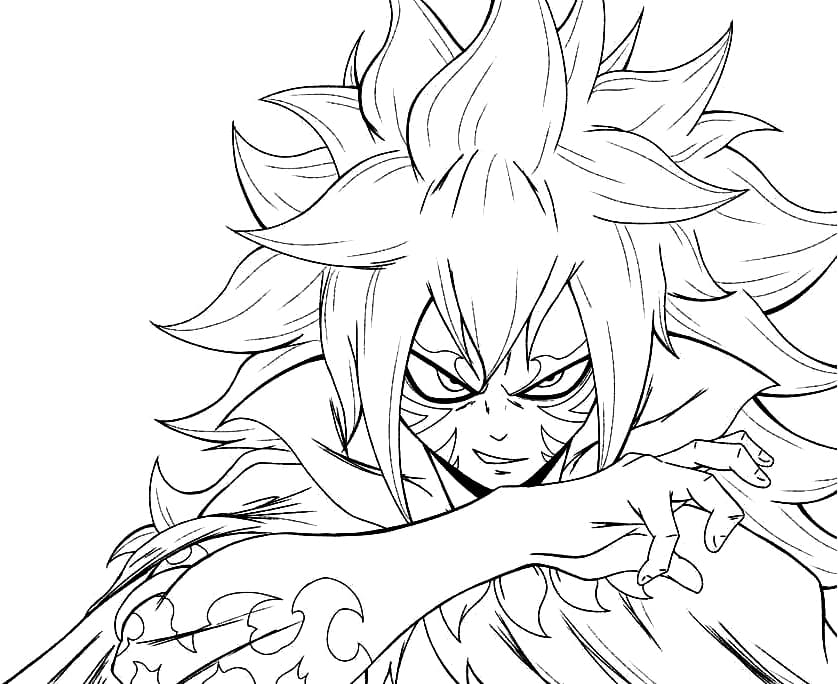 Coloriage Acnologia de Anime Fairy Tail