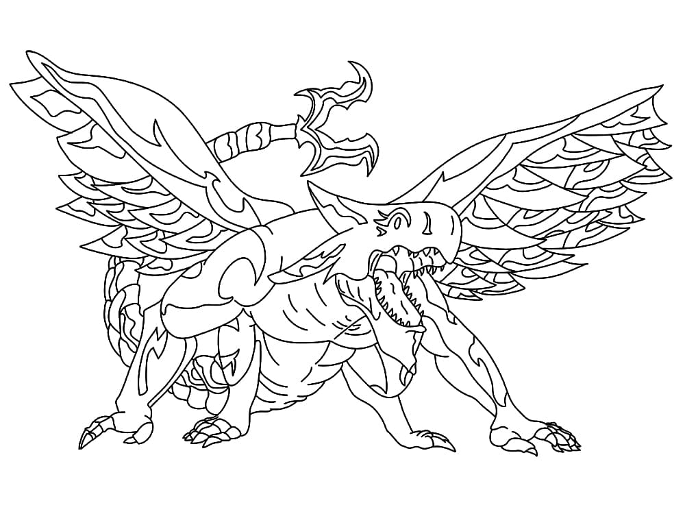 Coloriage Acnologia Dragon