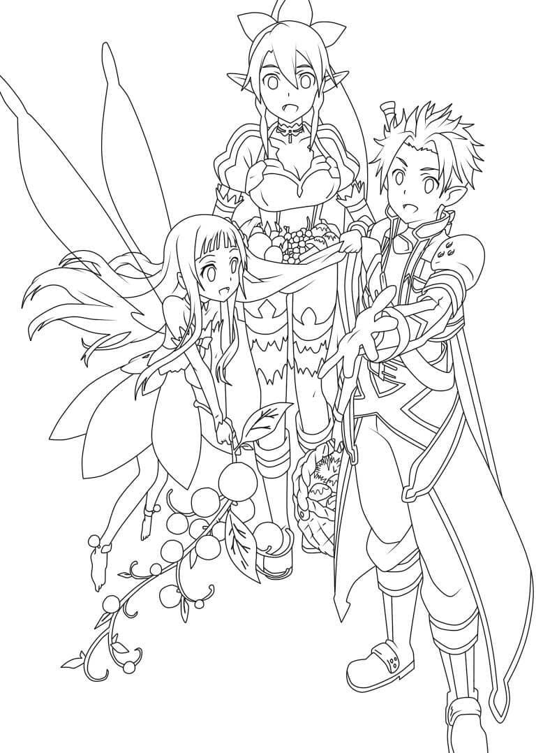 Coloriage Anime Sword Art Online