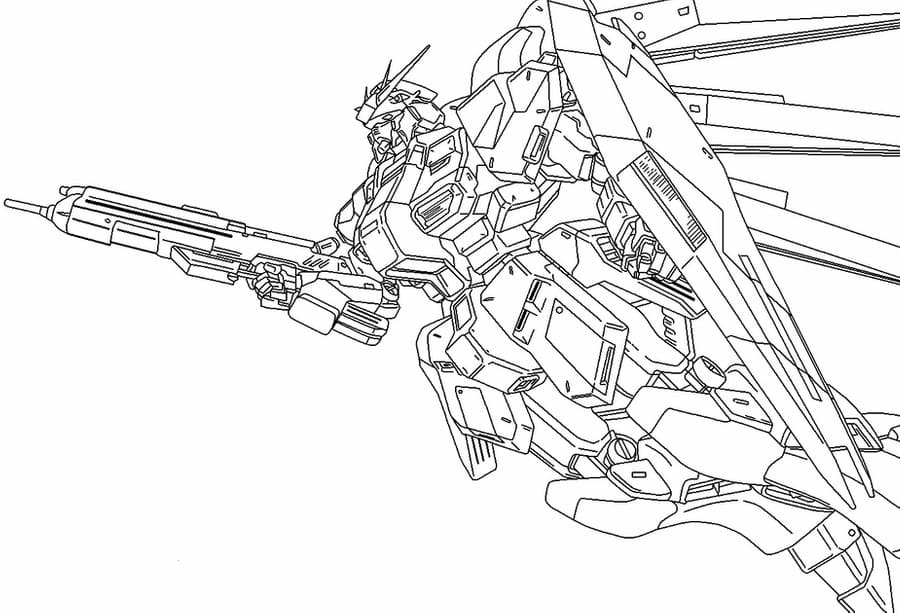 Coloriage Attaques de Gundam