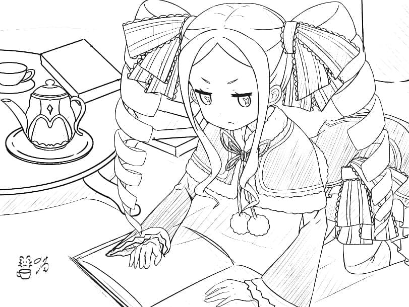 Coloriage Beatrice de Re Zero