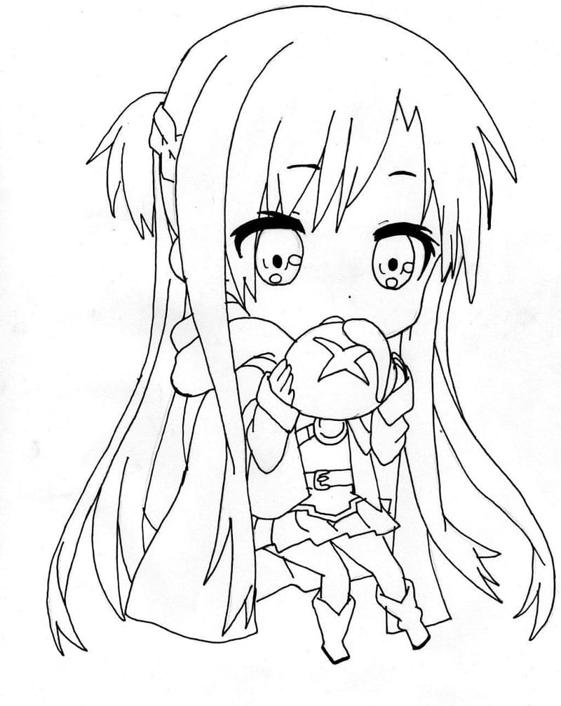 Coloriage Chibi Asuna