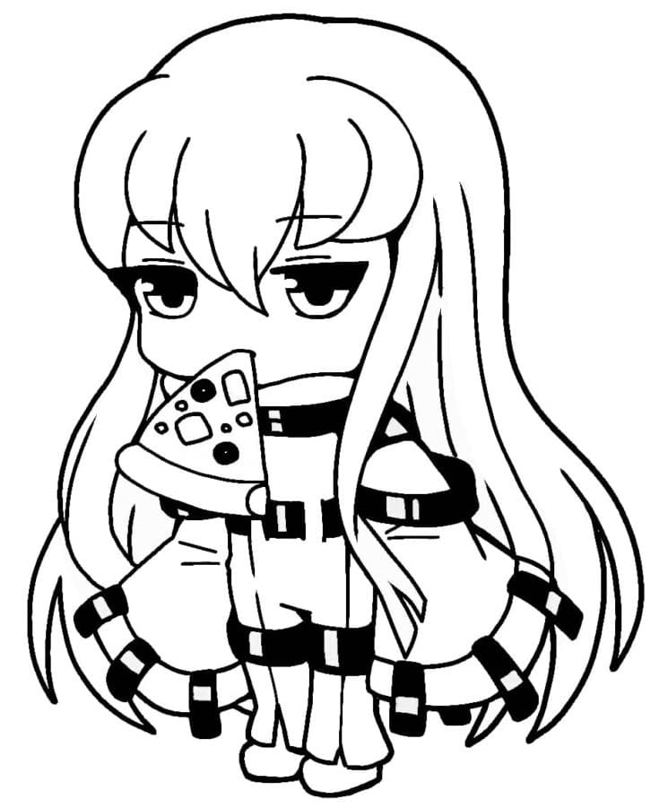 Coloriage Chibi C.C. Code Geass