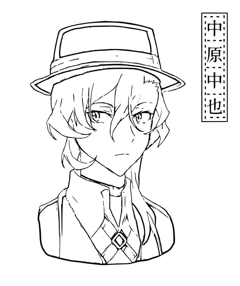 Coloriage Cool Chuuya Nakahara