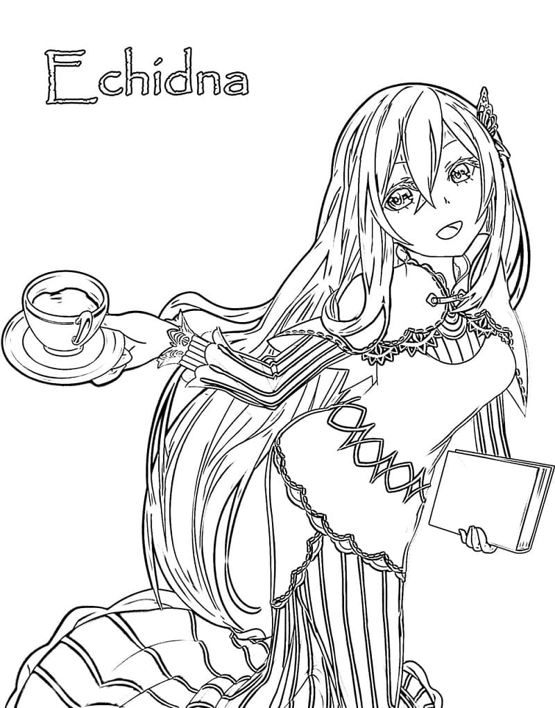 Coloriage Echidna de Re Zero