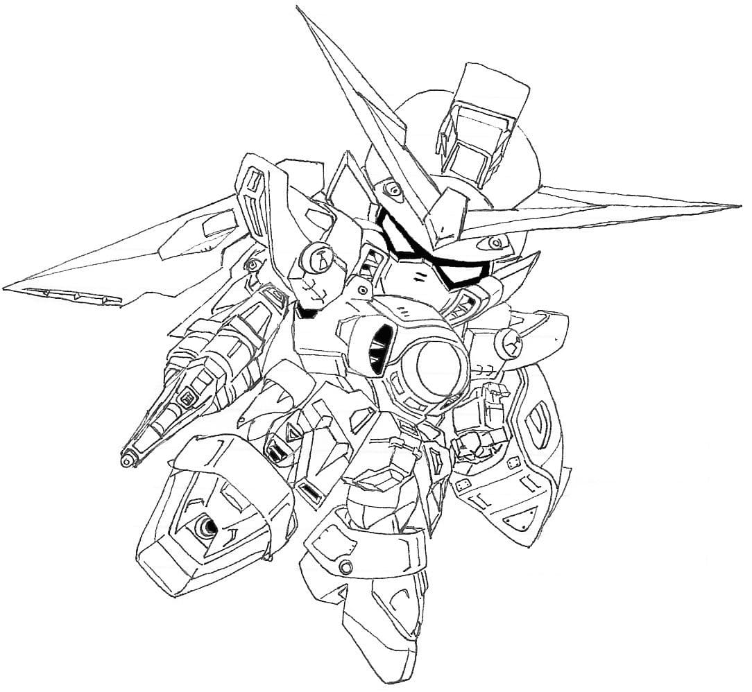 Coloriage Gundam Chibi