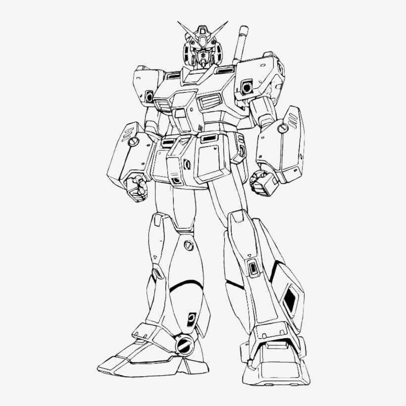 Coloriage Gundam debout