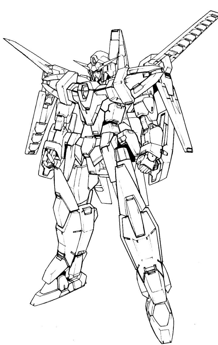 Coloriage Gundam fort