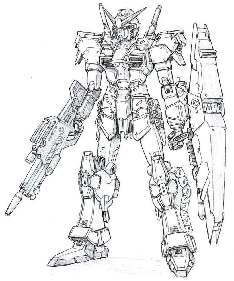 Coloriage Gundam pour les enfants