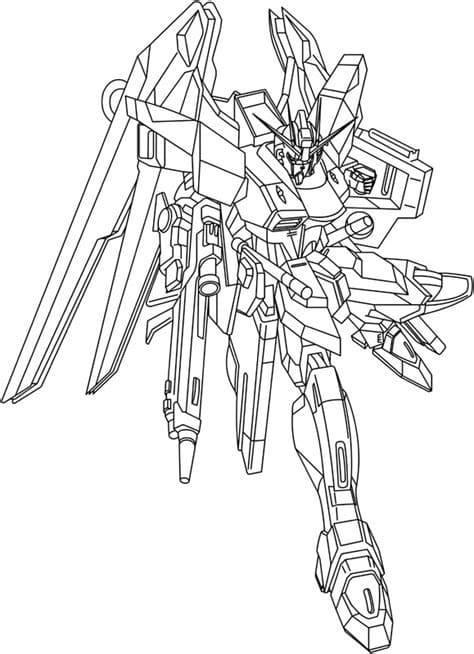 Coloriage Gundam volant