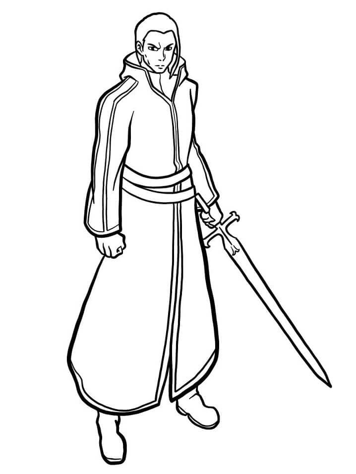 Coloriage Heathcliff de Sword Art Online