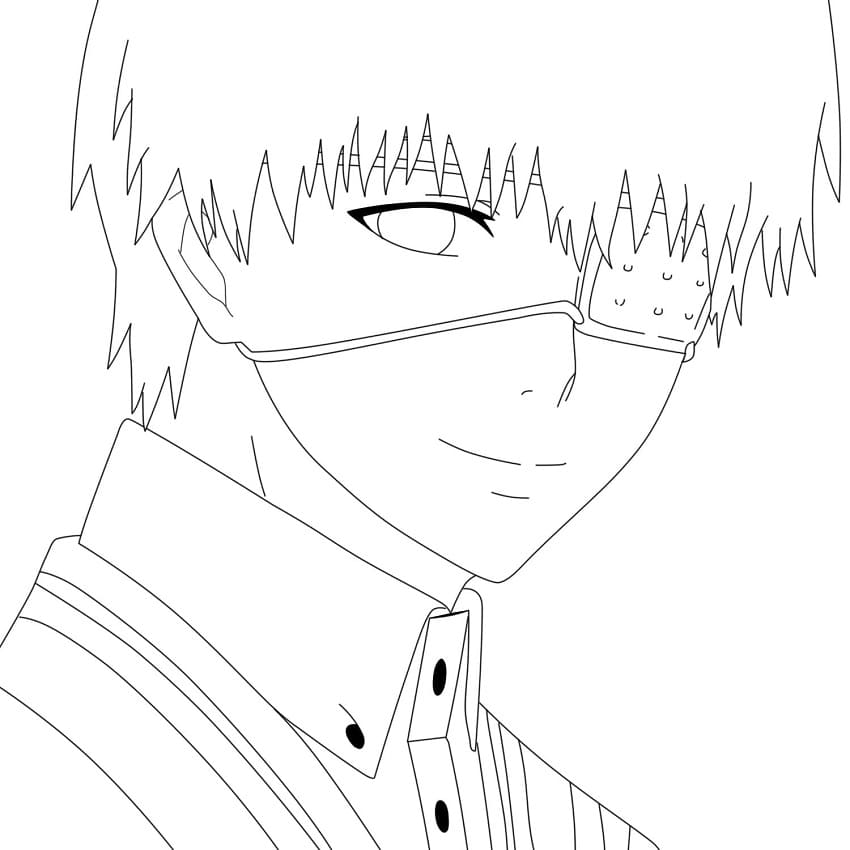 Coloriage Heureux Kaneki