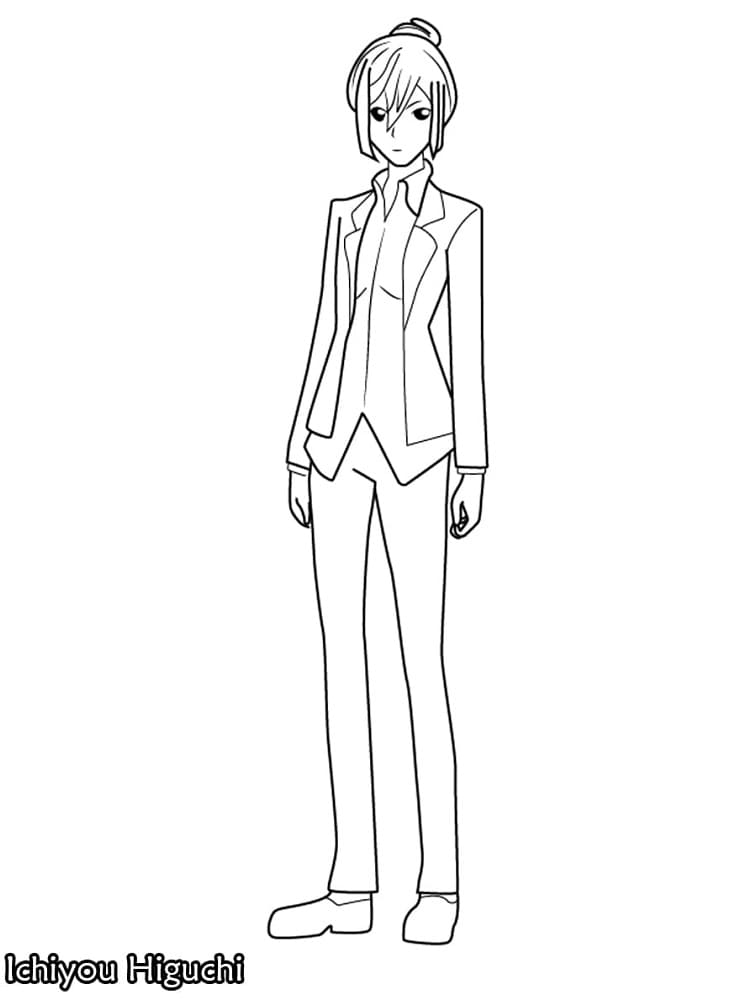 Coloriage Ichiyou Higuchi de Bungou Stray Dogs