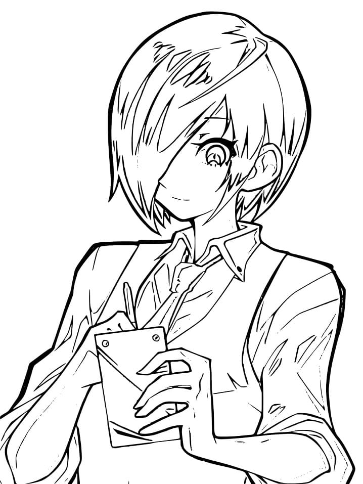 Coloriage Joli Touka Kirishima