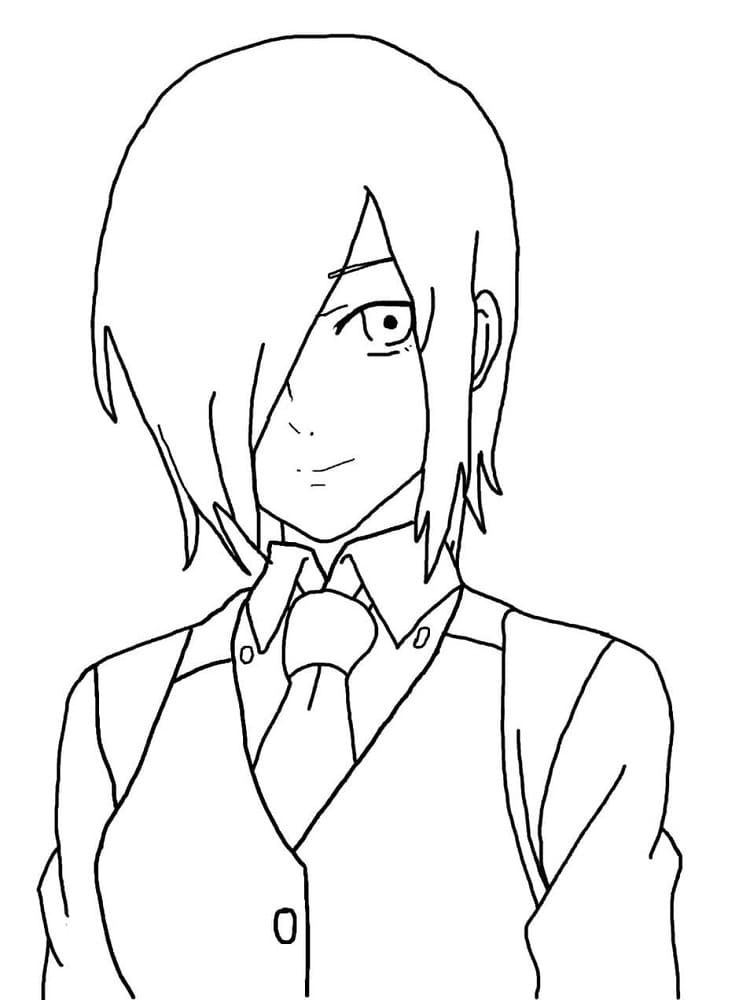 Coloriage Jolie Touka Kirishima