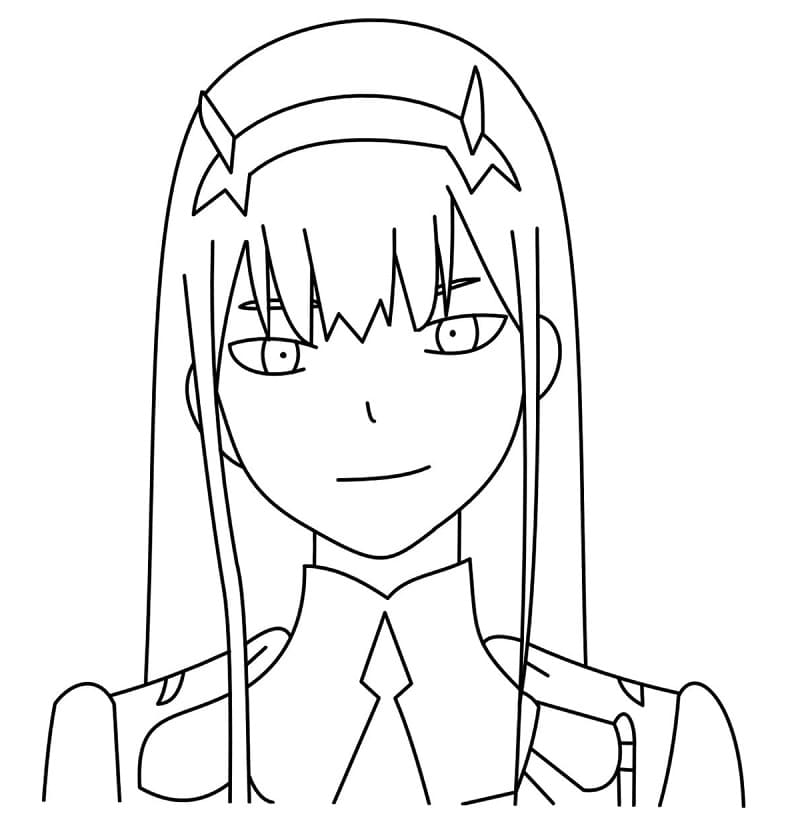 Coloriage Jolie Zero Two
