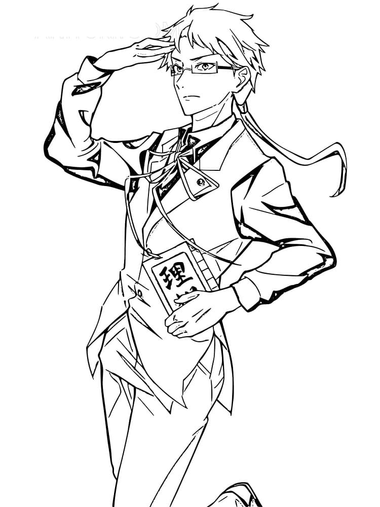 Coloriage Kunikida Doppo de Bungou Stray Dogs