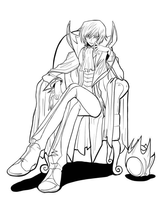 Coloriage Lelouch et Britannia de Code Geass