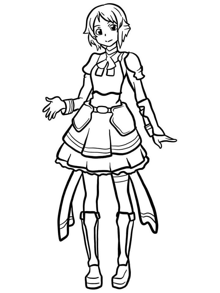 Coloriage Lisbeth de Sword Art Online