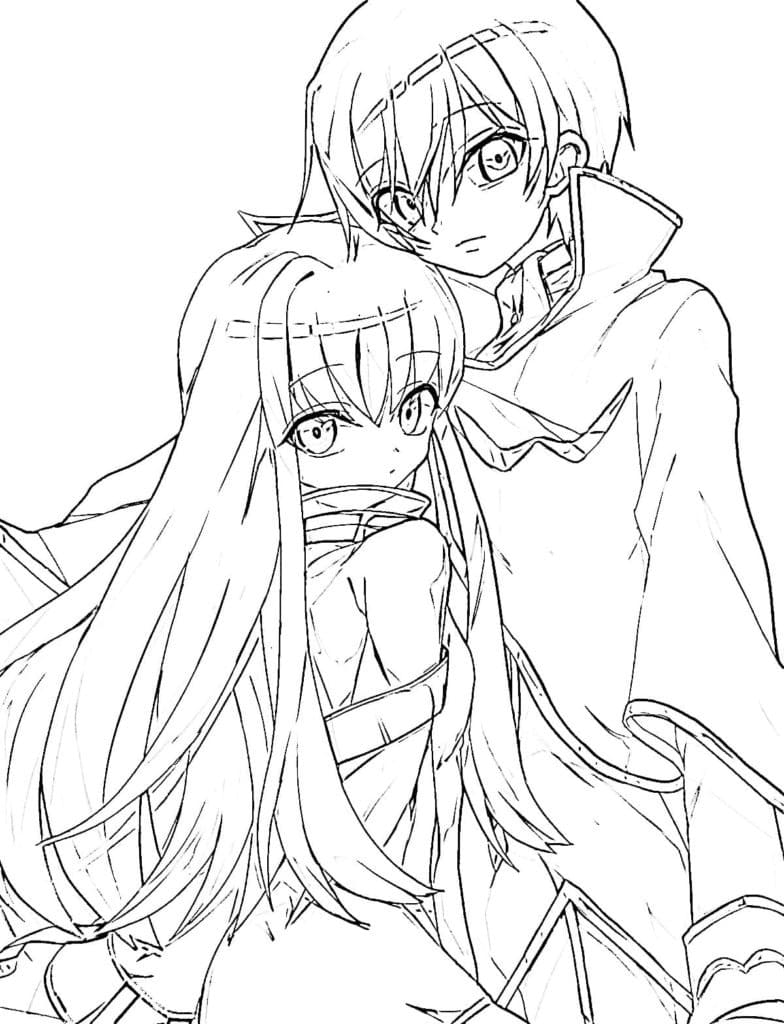 Coloriage Mignon C.C. et Lelouch