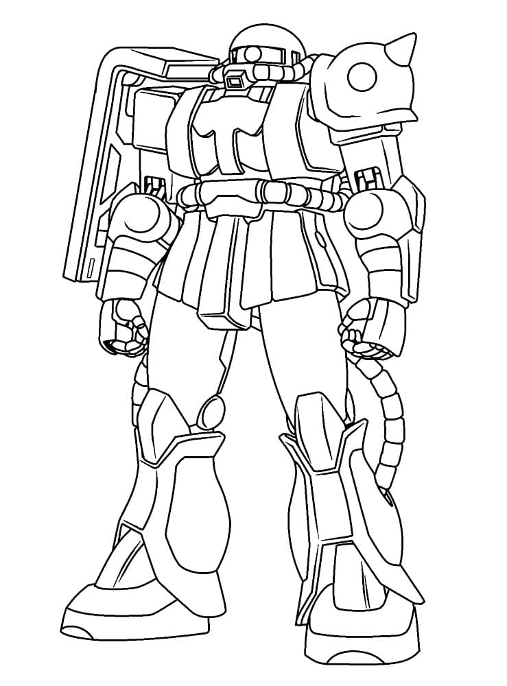 Coloriage MS-06 Zaku II Gundam