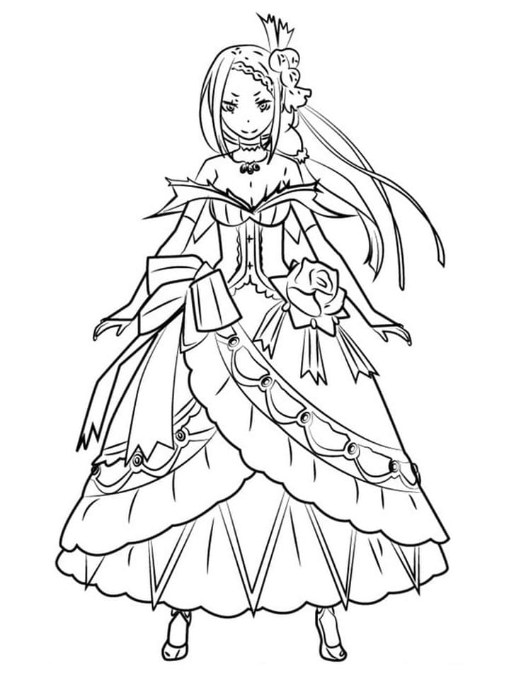 Coloriage Priscilla Barielle de Re Zero