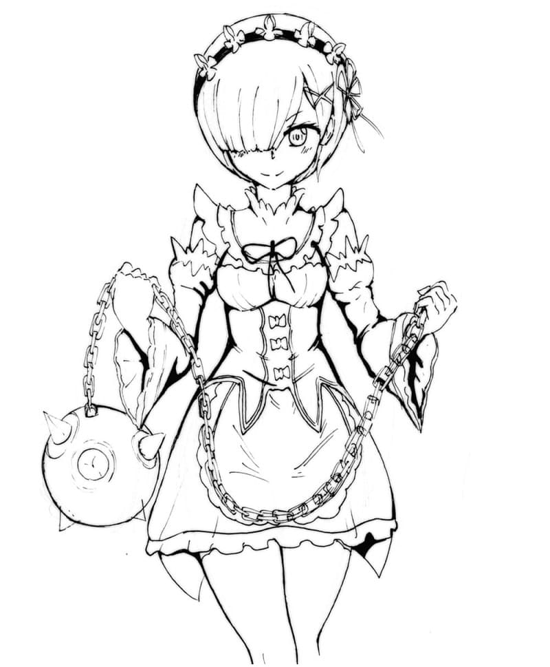 Coloriage Re Zero Rem