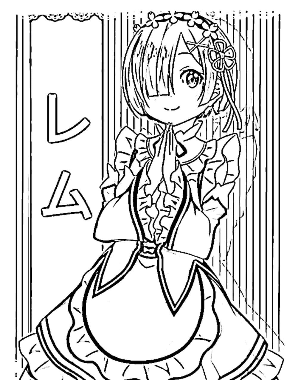 Coloriage Rem Re Zero