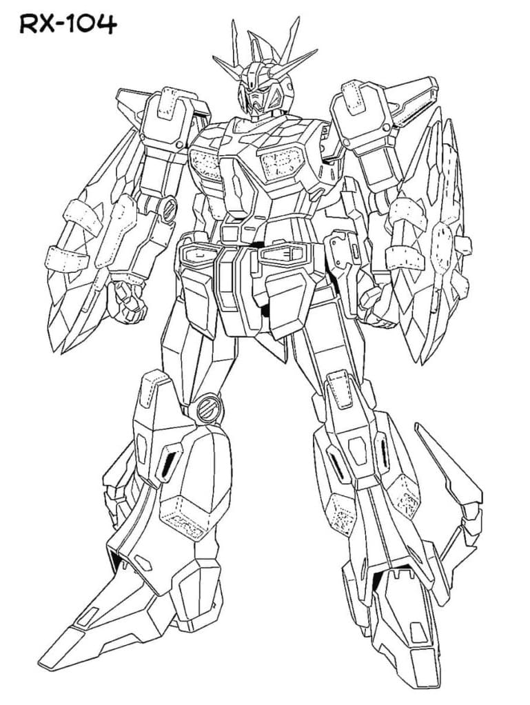 Coloriage Rx-104 Gundam