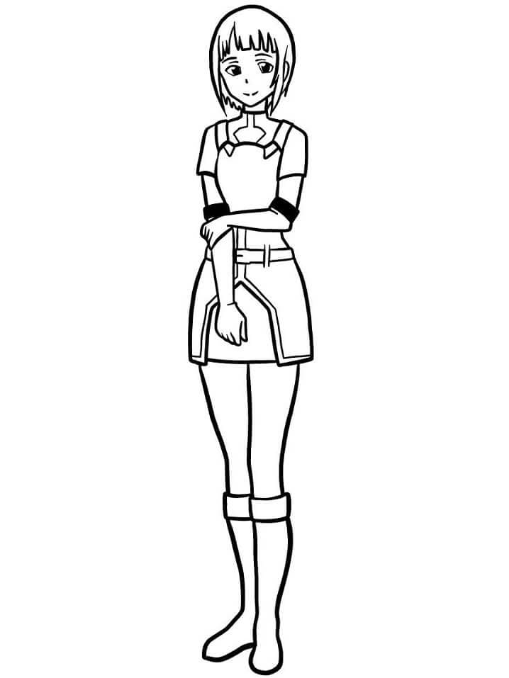 Coloriage Sachi de Sword Art Online