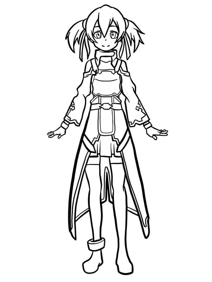 Coloriage Silica de Sword Art Online