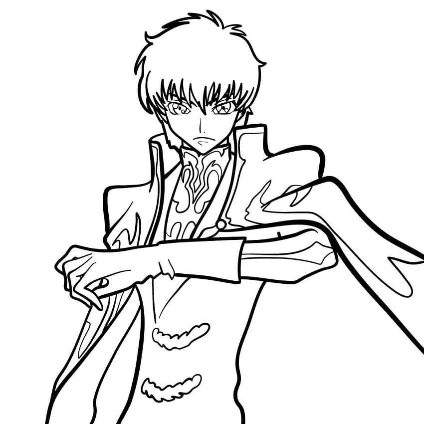 Coloriage Suzaku Kururugi Code Geass