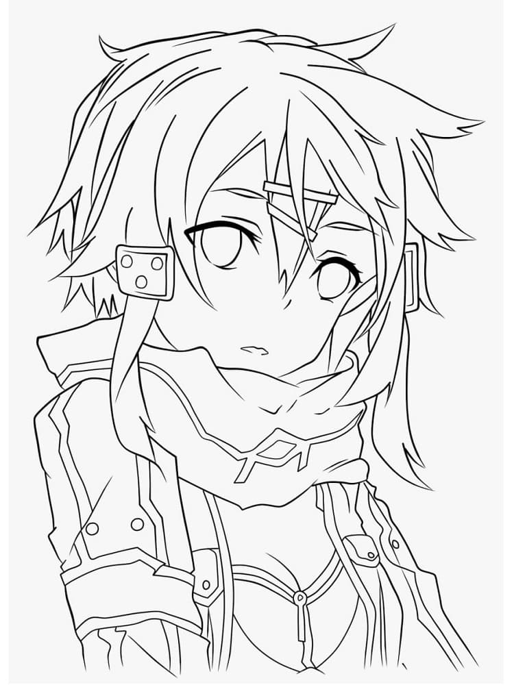 Coloriage Sword Art Online Sinon