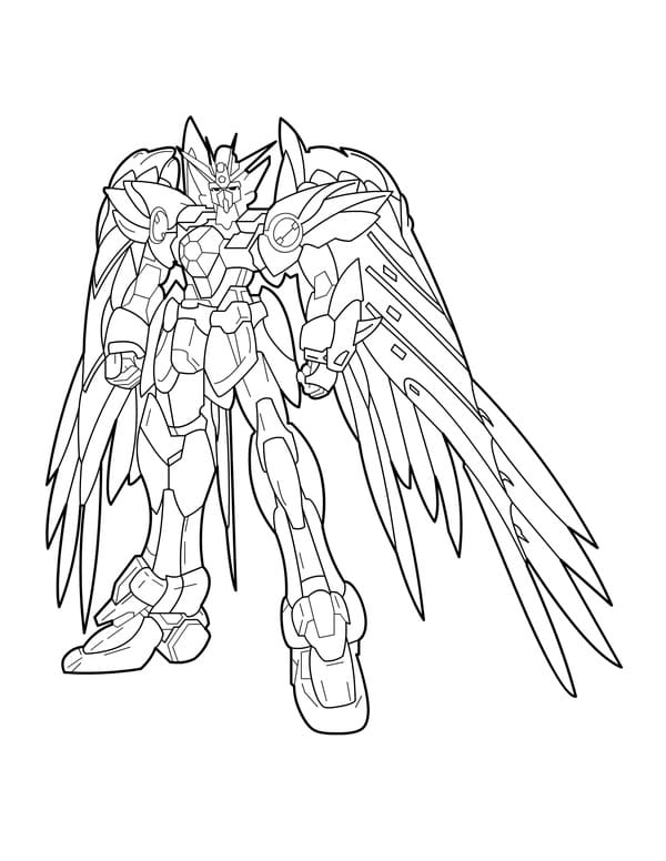 Coloriage Wing Gundam Zero