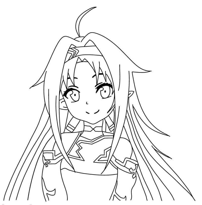Coloriage Yuki de Sword Art Online