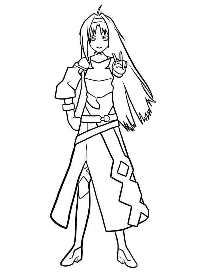 Coloriage Yuuki de Sword Art Online