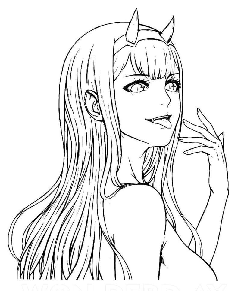 Coloriage Zero Two Darling in the Franxx