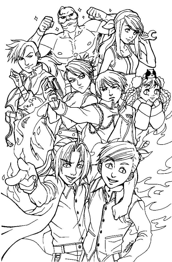 Coloriage Anime Fullmetal Alchemist