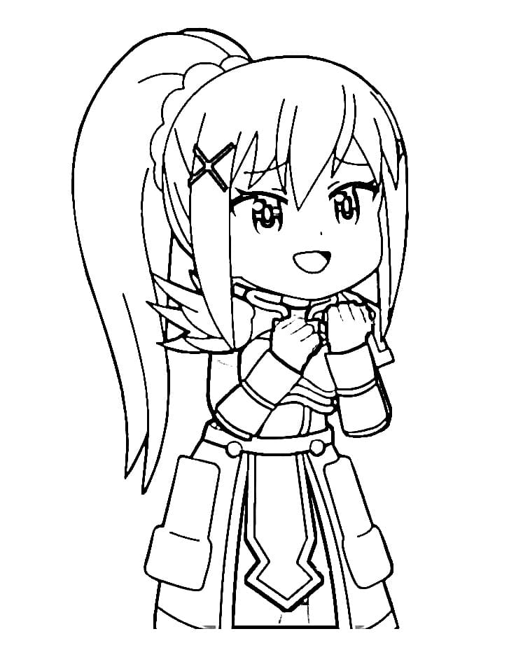 Coloriage Chibi Darkness Konosuba