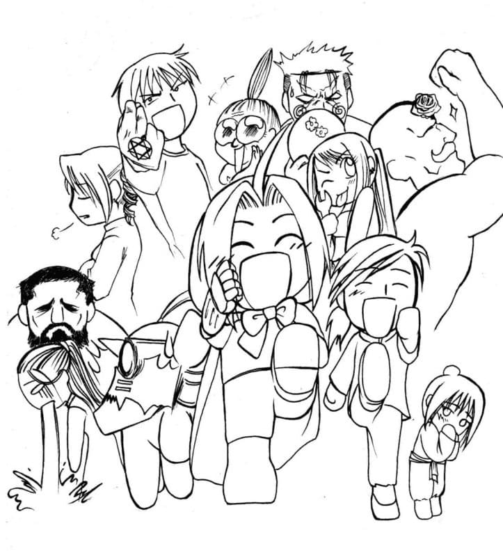 Coloriage Chibi Fullmetal Alchemist