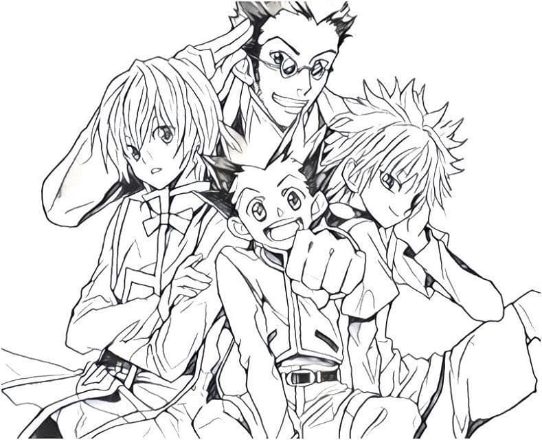 Coloriage Hunter x Hunter Main Characters