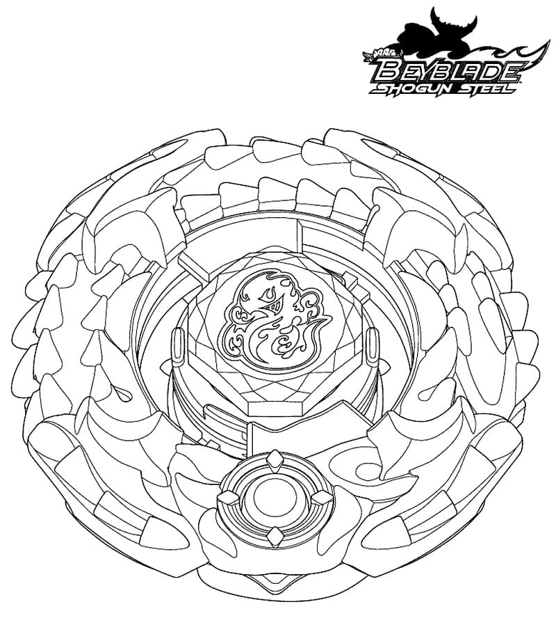 Coloriage Beyblade Ninja Salamander