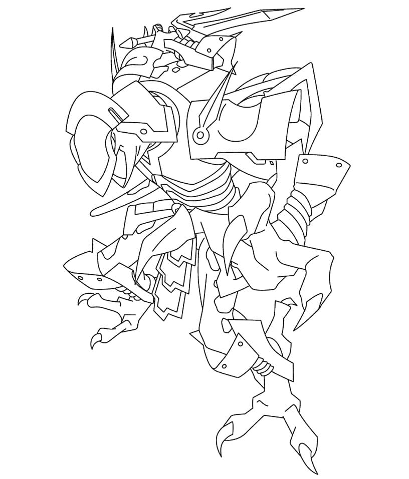 Coloriage Beyblade Salamander